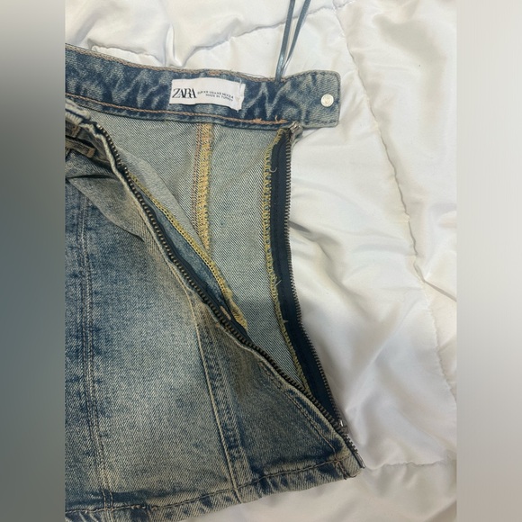 denim one shoulder asymmetrical top - Picture 2 of 3